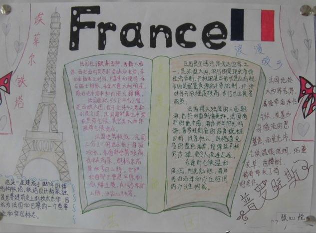 关于法国英语手抄报小学生手抄报