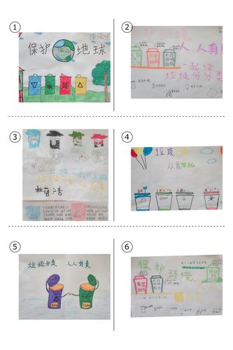 大班通过绘制垃圾分类手抄报加深幼儿对垃圾分类的认识.