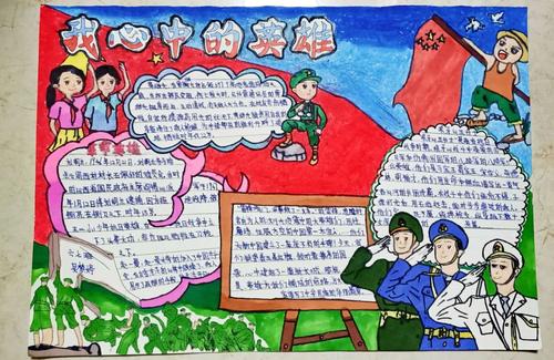 缅怀革命先烈 致敬英雄实验小学六年级7班开展清明节手抄报主题