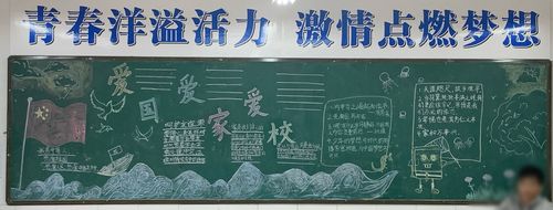 爱家乡 爱学校班级黑板报展 写美篇  热爱伟大的祖国热爱美好的潜江