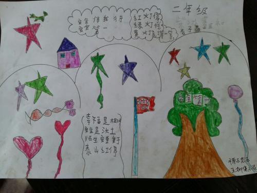 平原示范区师寨镇东区五柳集小学 孩子们自己动手做的安全教育手抄报.