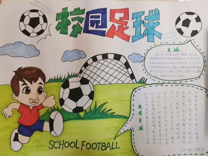 小学生足球手抄报五年级四年级小学足球手抄报图片