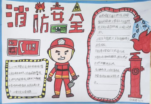 人人有责景山实验学校小学部消防安全手抄报展示 写美篇五年级五