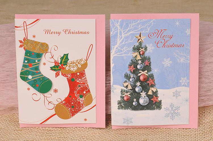 圣鹿 圣诞贺卡 创意圣诞卡片 外国新年贺卡迷你小卡 定制