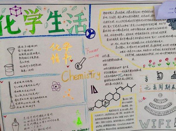 漂亮的化学手抄报图片化学生活 - 中国手抄报网