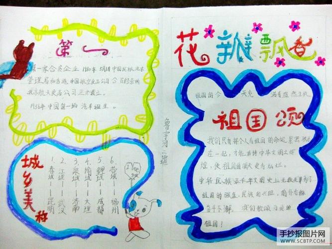 小学生二年级国庆节手抄报11国庆节手抄报-手抄报版面设计图