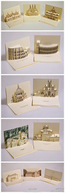 纸艺欣赏由意大利设计师giovanni russo制作的一组3d纸雕贺卡精挑