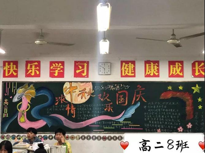 庐江五中 开展了庆国庆专题黑板报评比活动