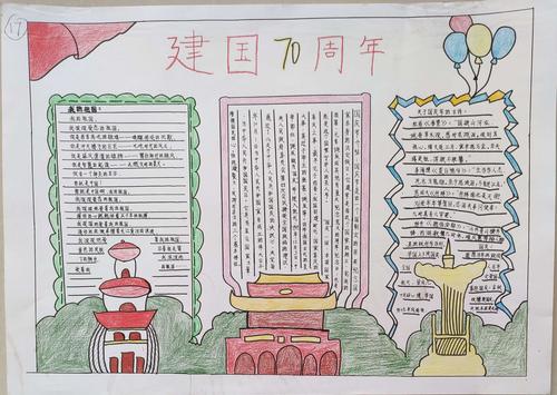 龙津中学弘扬红色文化传承红色精神迎国庆70周年优秀手抄报评比