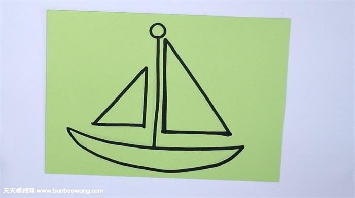 幼儿园帆船剪纸