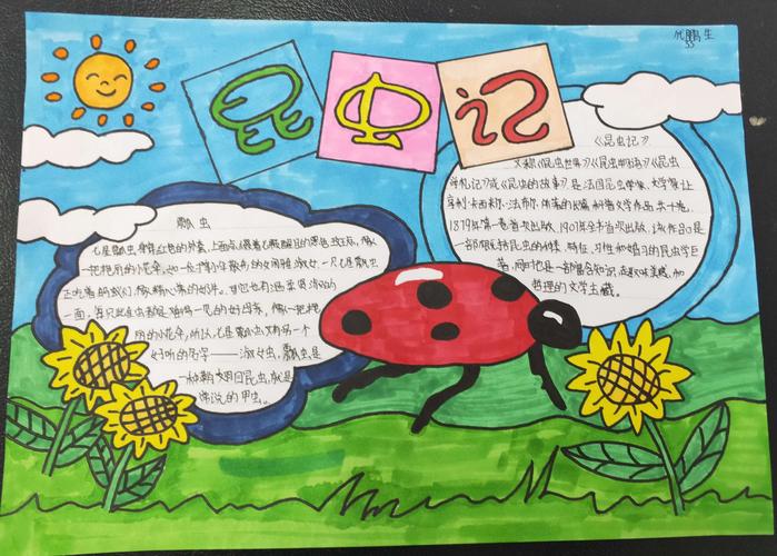 339班的孩子们在认真阅读《昆虫记》后完成了《昆虫记》读后感手抄报