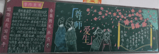 郑州市第七高级中学第三届尊师重教文化月黑板报集锦爱的