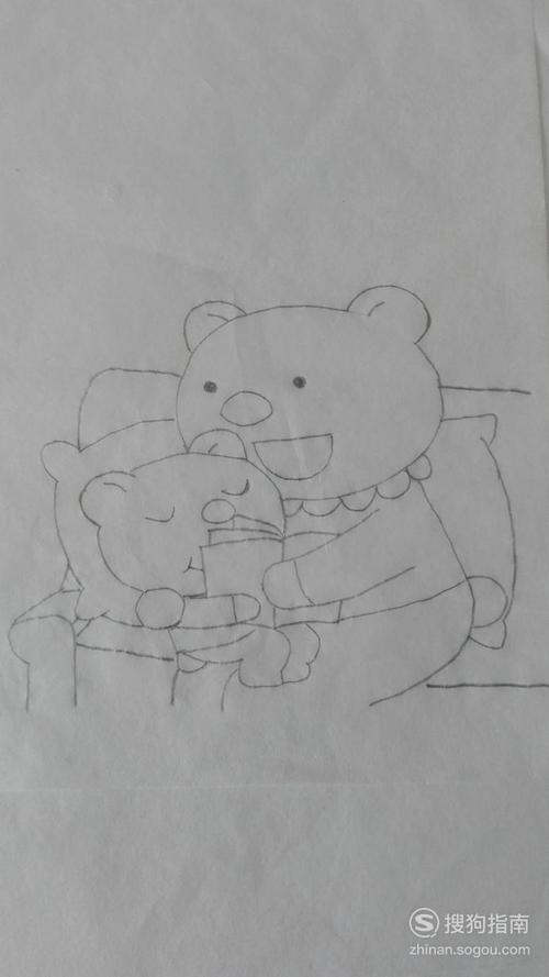爸爸简笔画 妈妈熊图片