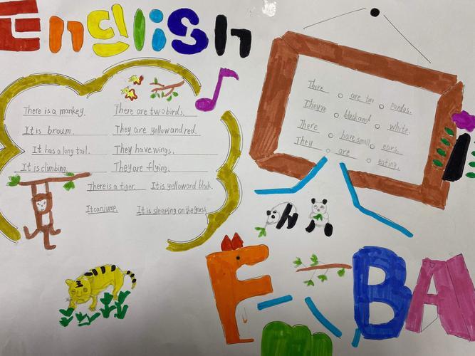 简单四年级英语单词手抄报四年级英语手抄报