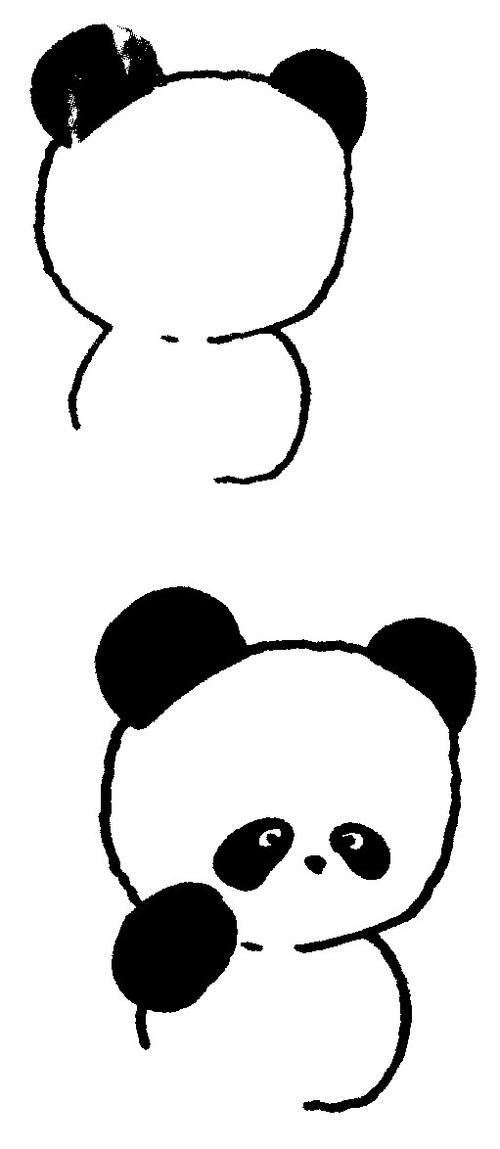 熊猫怎么画 简单画法图片
