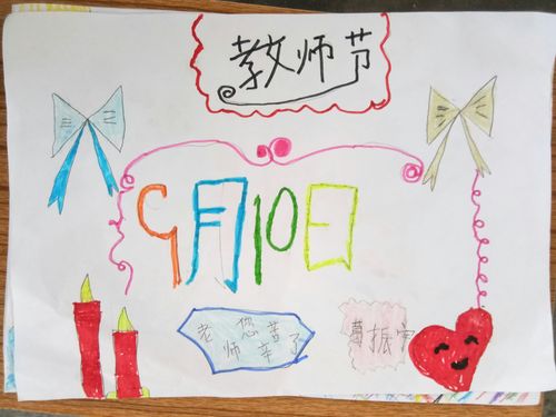 大班的小宝贝们通过画各种各样的手抄报表达了对老师的祝福希望小