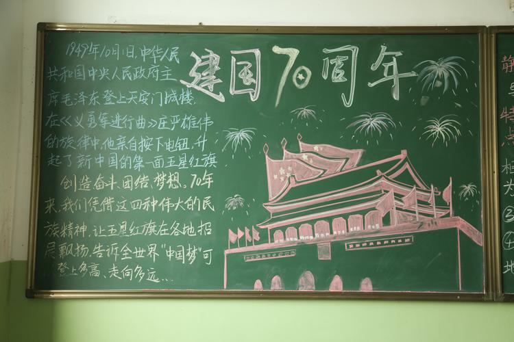 黑板报新中国成立70周年主题-山西师范大学实验中学