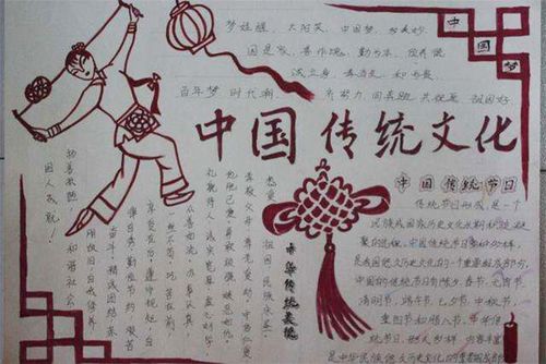综合系列手抄报 中华传统文化手抄报图片  博大精深是对中国传统