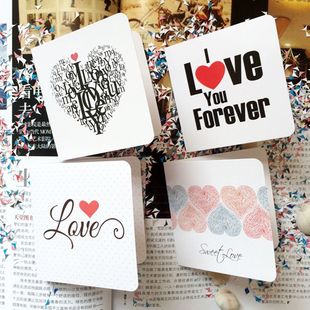 韩国创意爱情侣表白闺蜜朋友生日手写祝福暑假日贺卡留言卡片定制