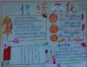 以中华优秀传统文化为题的手抄报 传统文化手抄报