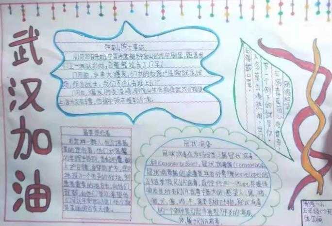 加油中国抗击疫情人人有责小学生手抄报分享