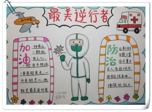 濮阳市第二实验小学致敬最美逆行者手抄报优秀作品展 一年级