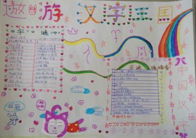 汉字的演变8k的素描纸手抄报 汉字的手抄报-蒲城教育文学网
