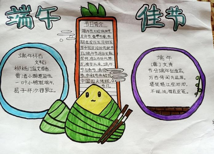 感受中华传统文化实践活动总结四4班端午手抄报优秀作 写美篇