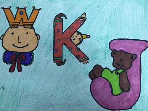 葛塘小学三年级英语字母卡片创意制作比赛绘画作品海量三年级英语贺卡