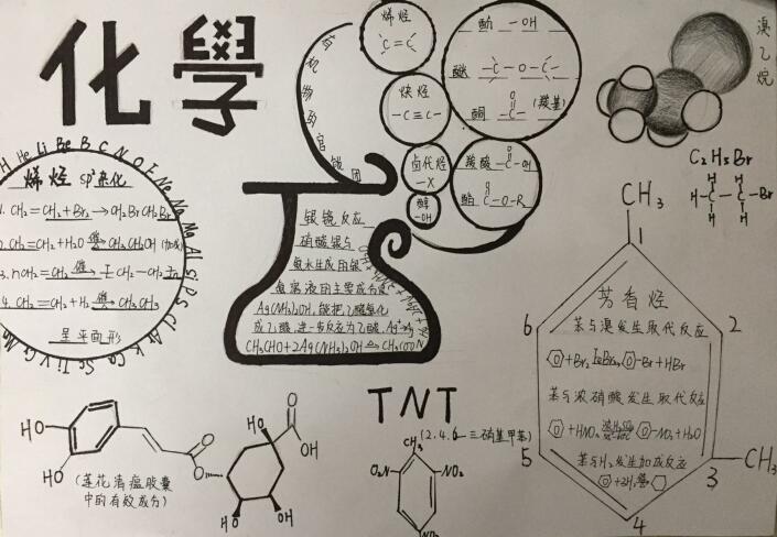 徐晓辉博山区实验中学2017级19班梳理有机化学知识点手抄报