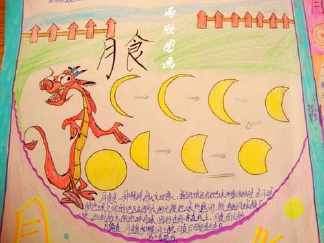 儿园小班手抄报版面设计图大全关于月亮的手抄报图片关于月亮的手抄报