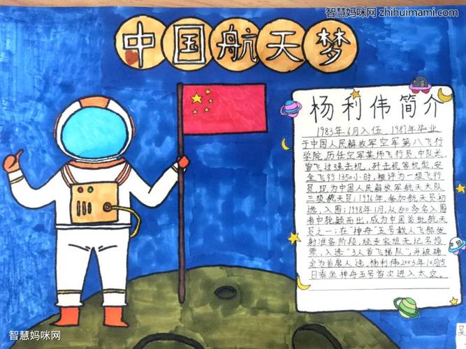 中国梦与航天梦手抄报绘画